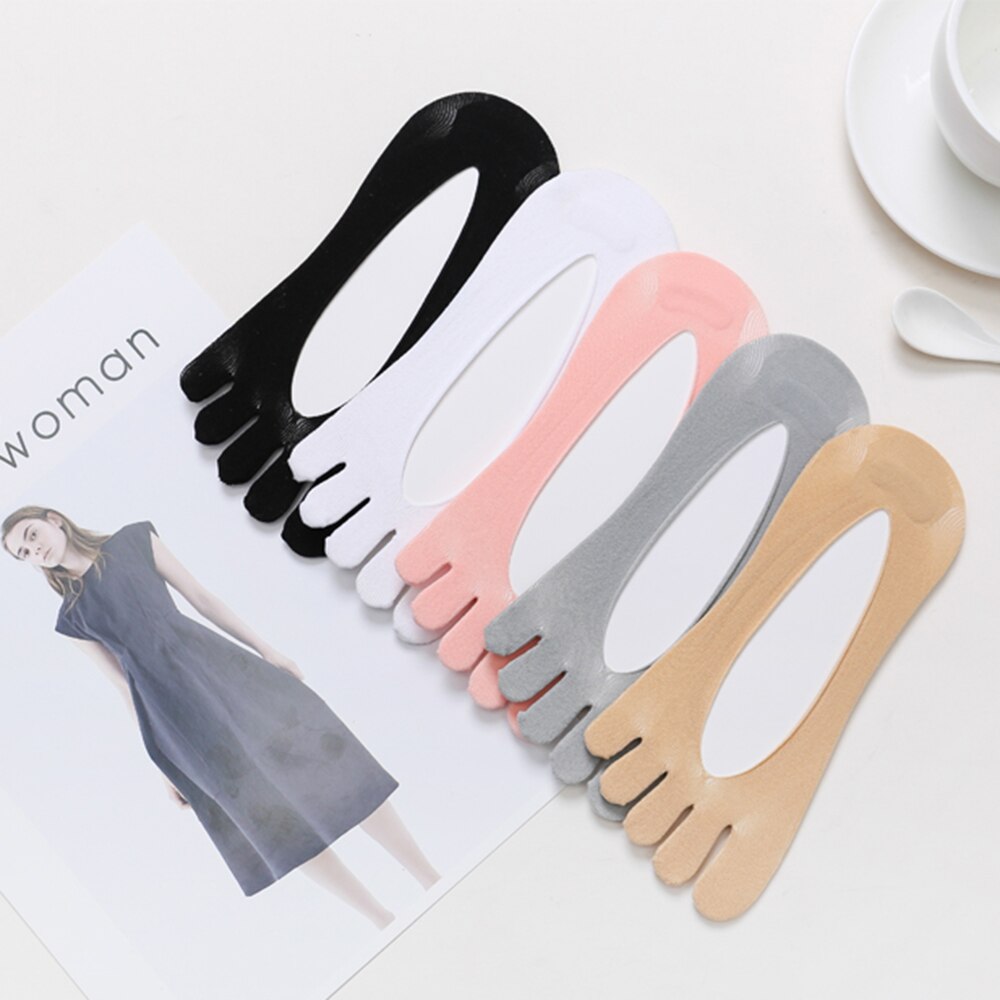 Women's Toe Socks Orthopedic Compression Socks Ultra Low Cut Liner With Gel Tab Breathable/sweat-absorbent/deodorant/invisible