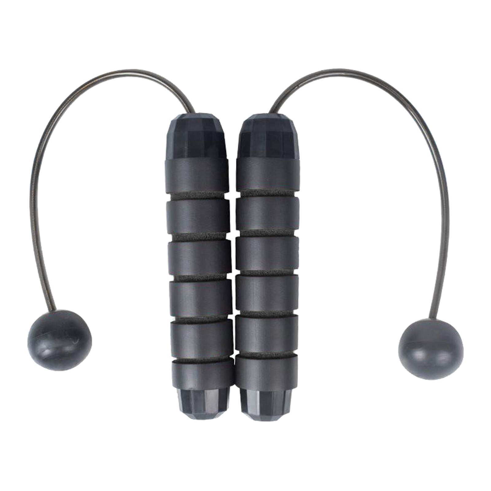 Springtouw Speed Touwtjespringen Ropeless Voor Indoor Outdoor Fitness Training Gewogen Springtouw Workout Draadloze Springtouw: Black