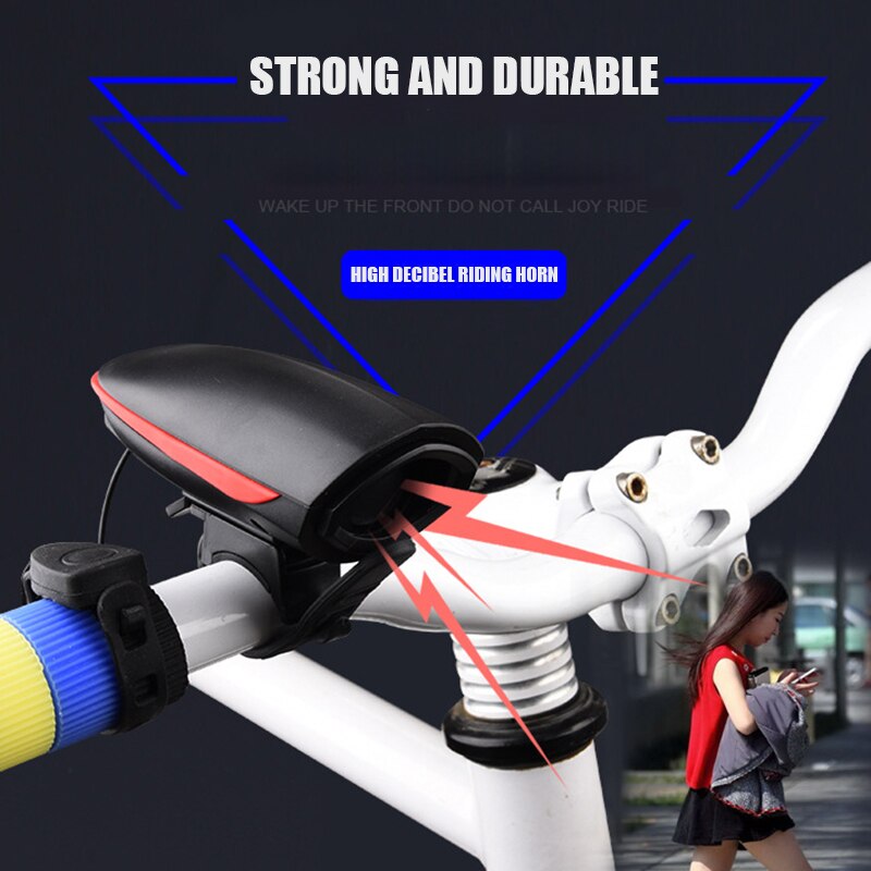 Cykel alarm bell 120 db vattentät två lägen universal för utomhus nattsäkerhet cykling elektronisk cykel ridning ring cykel horn