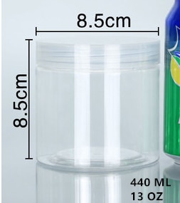 20 PCS 300 400 ML Empty Transparent Plastic Packing Bottles 8.5 CM Big Honey Dried Candy 10 13 OZ Sample Packaging Containers: 440 ML 13 OZ 20 PCS