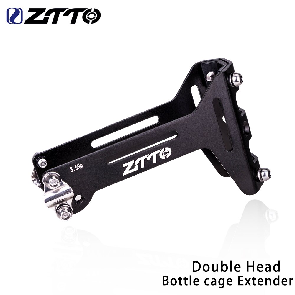 Ztto Fietsen Dubbele Fles Beugel Bidonhouder Holder Fiets Bidonhouder Extender Water Bekerhouder Zadel Mount Rack: New Black