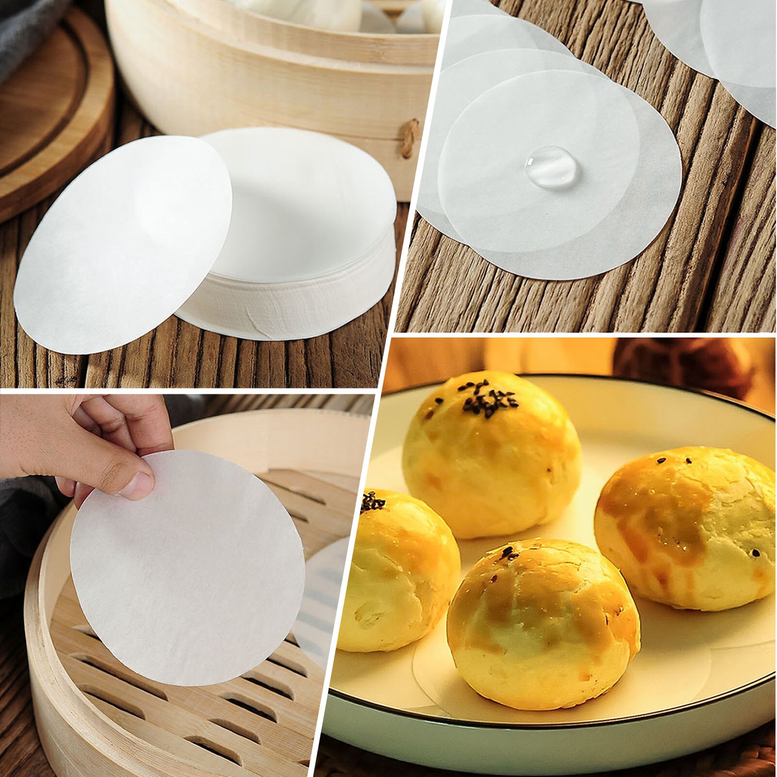500 Sheets Of Double-sided Baking Silicone Oil Paper Non-stick Barbecue Grill Baking Cake Biscuit Burger Pad Paper Steamer Paper