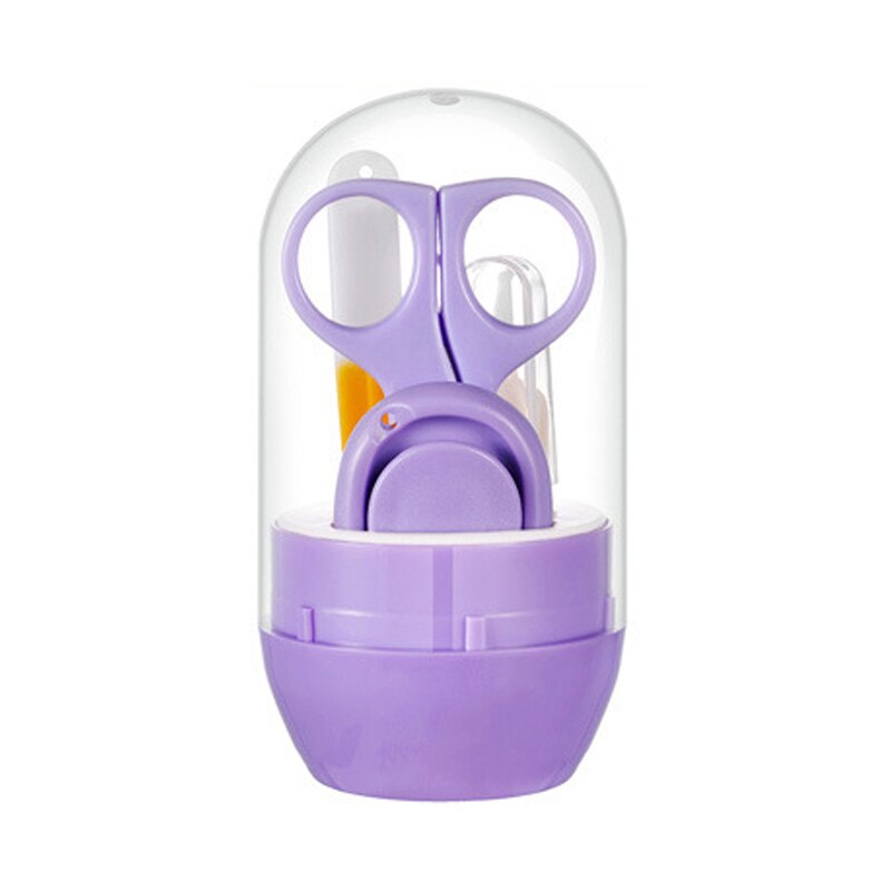 Bebê cuidados com as unhas clippers de quatro peças conjunto de segurança do bebê clippers para crianças crianças fácil de transportar arquivo de unhas conjunto de combinação: F
