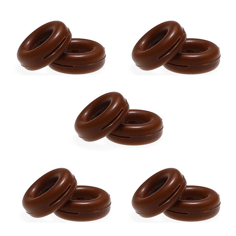 5Pairs Round Glasses Ear Hooks Eyeglasses Sports Temple Tips Anti Slip Silicone Grips Eyewear Accessories Silicone Non-slip: Brown