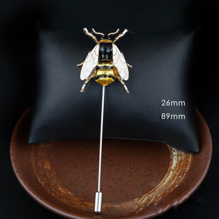 Retro Vintage Insect Bee Brooch Pin Scarf Buckle Pearl Button Long Needle Brooches Shirt Suit for Women Accessories: 11