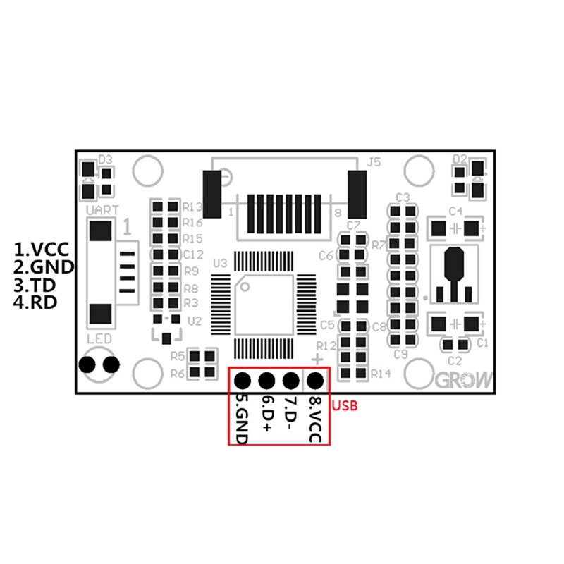 R303 USB Fingerprint Modul Sensor Scanner Anerkennung Gerät Access Control Sensor Modul Scanner mit Freies SDK