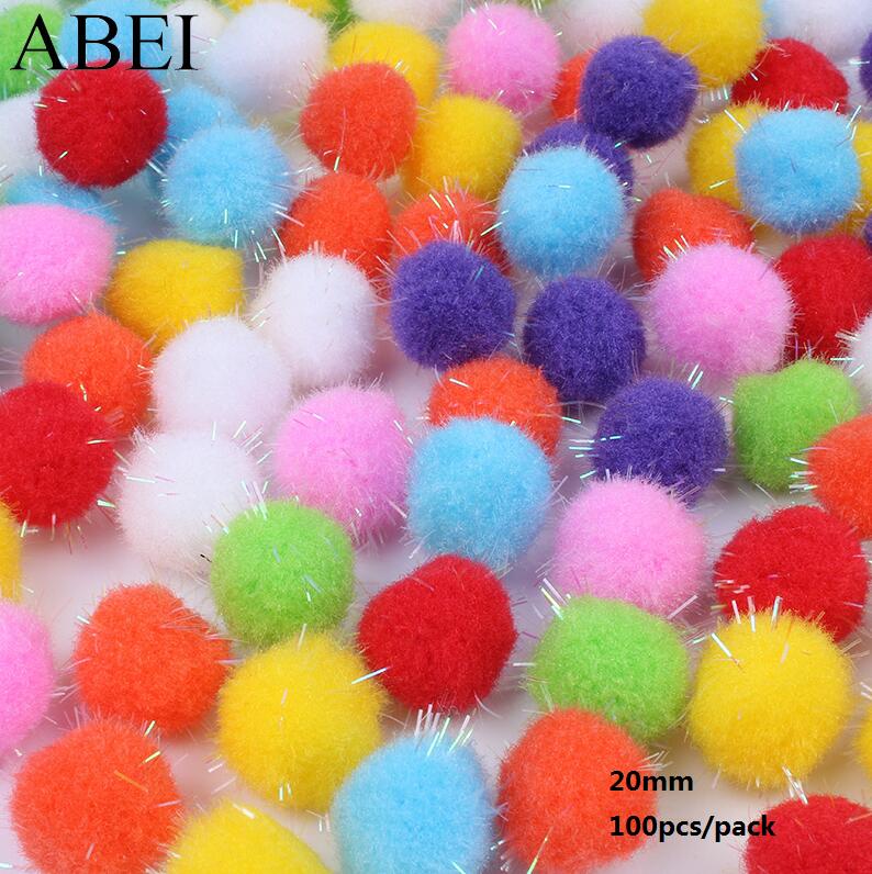 12mm 15mm 20mm Sparkly Pom Poms Glitter Tinsel Pompones DIY Sewing Garments Accessories Pompom Ball Wedding Christmas Decoration: E