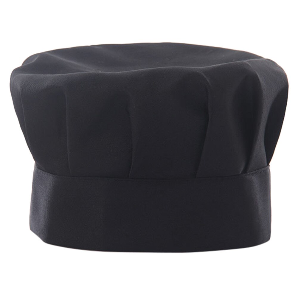 1/5/10PCS Chef Hat Adult Adjustable Baker Kitchen Cooking Chef Cap Restaurant Hotel Chef uniform catering Cook uniform#25: Black