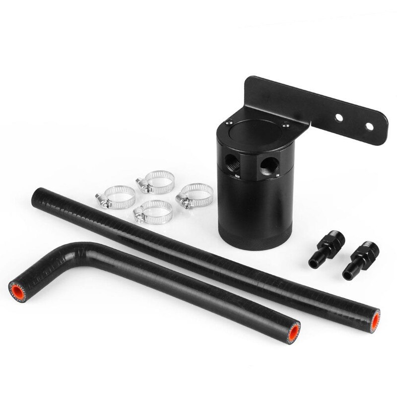 Olieholder dåse / luft-olie separator kit sort med slange til honda civic: Default Title