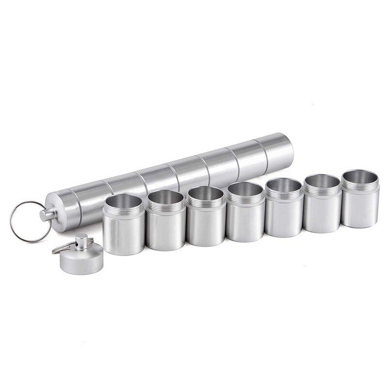 Portable Medicine Organizer Box Capsule Shape Aluminum Pill Case Delicate Seal Outdoor Pocket Pill Holder Container Pill Case