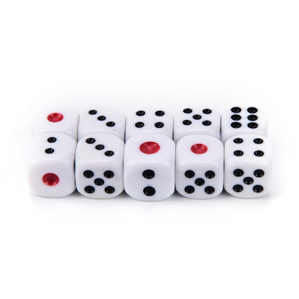 Game Dice 10 PCS Acrylic transaprent d6 dice,6 sided gambling small dice for Playing Game