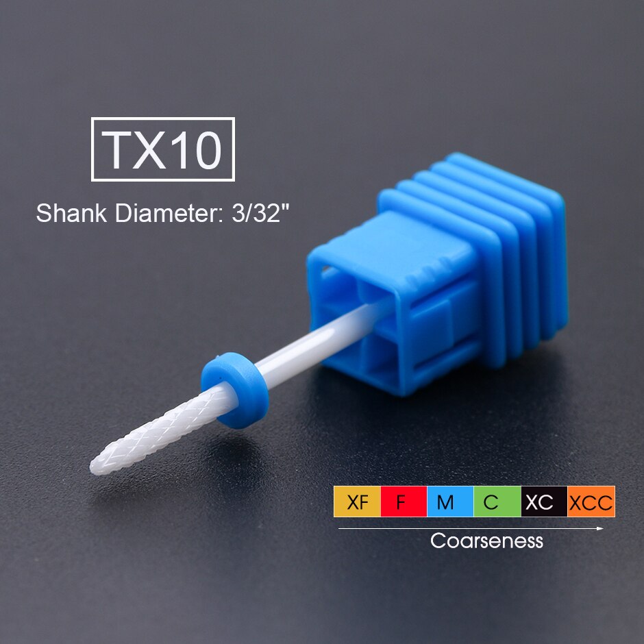 1pcs Small Round Remover Cutter for Manicure Dead Skin Nail Drill Ceramic Clean Bits Burr Pedicure Electric Nail File CHTX01-14: TX10