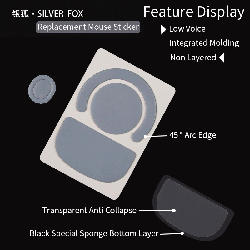 UnusualWaySports Mouse Skates Feet Finalmouse UltralightX ULX Cambered Surface PTFE Anti Collapse Ice Fox