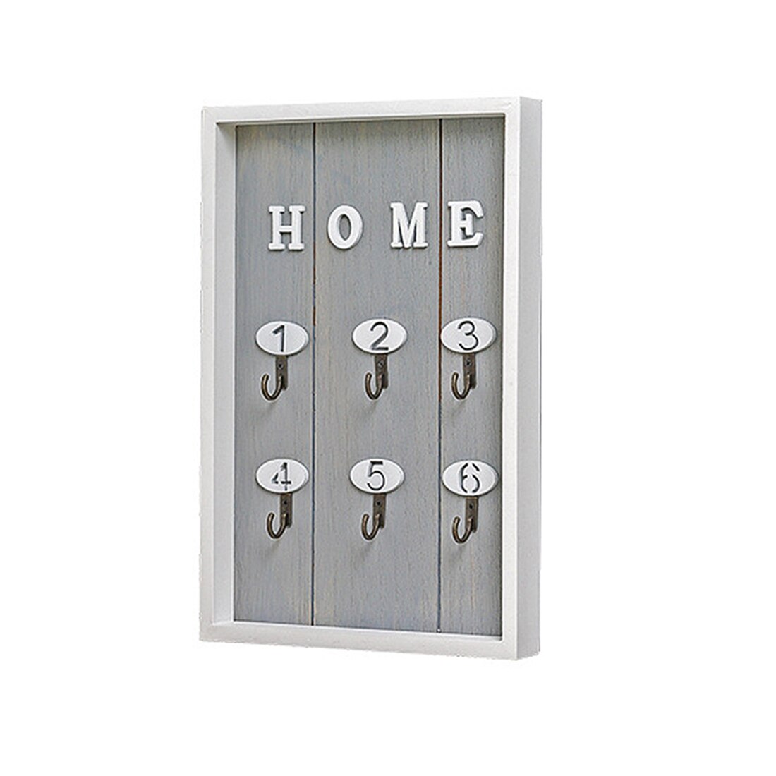 Cnim Ins Scandinavische Stijl Wanddecoratie Handgemaakte Houten "Home" Key Box Key Box Muur Creatieve Kamer decoratie: Dark Gray