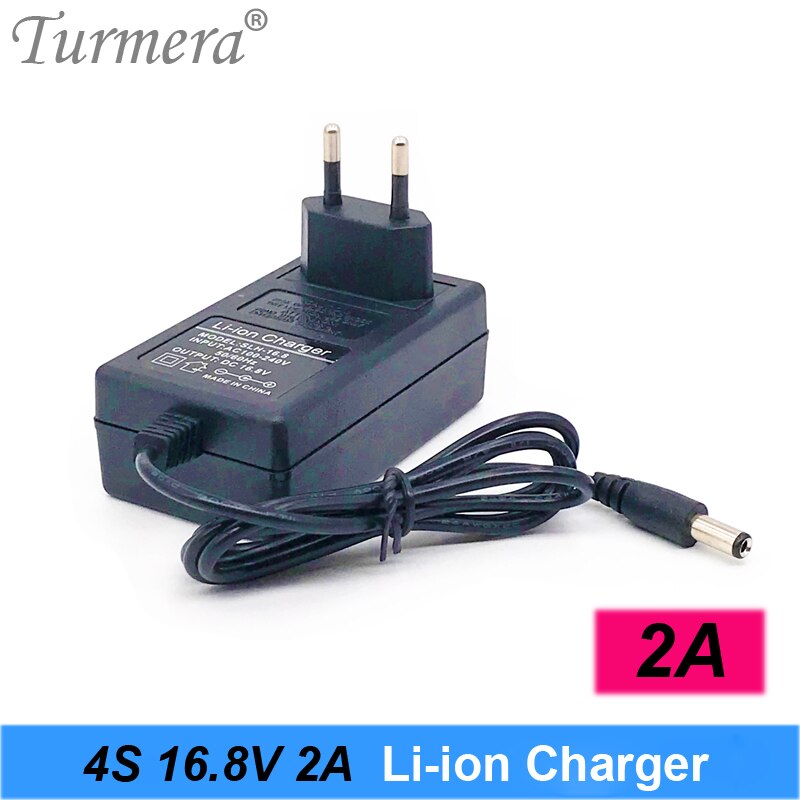 2A 12.6V 16.8V 21V 25V 2A 18650 Lithium Battery Charger DC5.5*2.1MM for 3S 4S 5S 6S 12V to 25V Screwdriver Battery Pack Use: 4S-16.8V-2A-charger