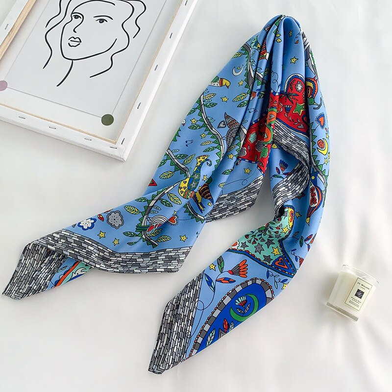 Big Square Brand Spring Scarves Women Silk Square ... – Grandado