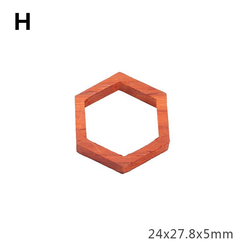 1pc Red Solid Wood Frame UV Resin Mold DIY Epoxy Resin Mold Rectangular Round Jewelry Pendant Accessories Necklace: H