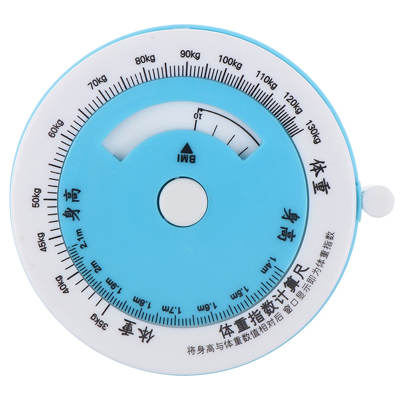 1 kpl käytännöllinen pyöreä muotoinen bmi-mittanauha bmi-laskuri bmi-painoindeksi sisäänvedettävä mittanauha
