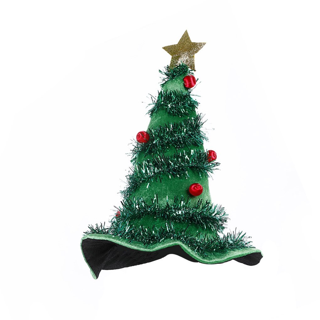 Grön julfest mössa stjärna spetsig hatt santa julgran glödande hattar fiberduk hatt händelse fest rolig mössa: Jul hatt