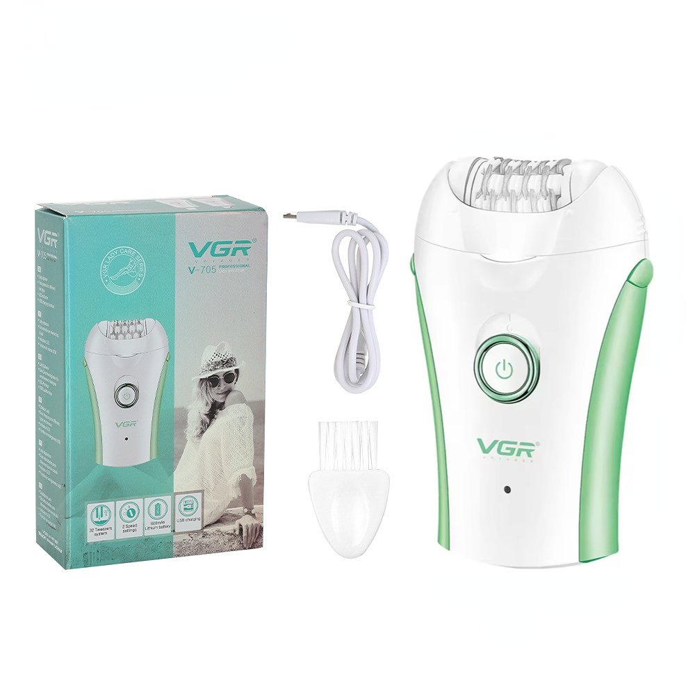 VGR epilateur visage pour femme epilateur electrique femme brosse cheveux femme Épilation Épilateur Électrique Corps de jambe Rechargeable Aisselles Portatif Deux vitesses Épilateur pour femmes V-705: Jaune vif