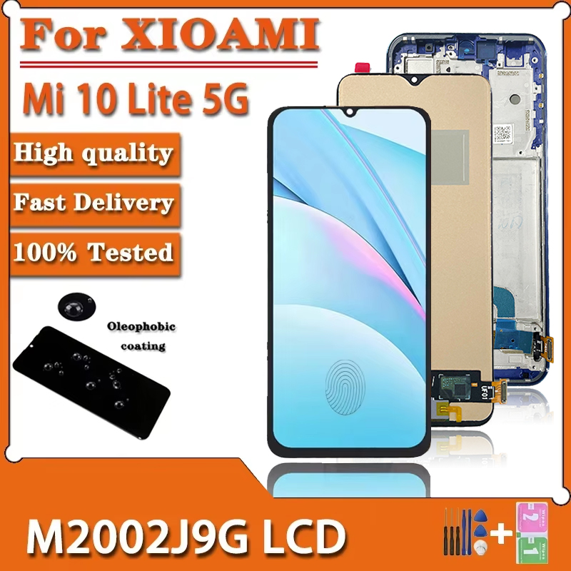 6.57" Screen For Xiaomi Mi 10 Lite 5G LCD Display Touch Screen Digitizer Assembly For Mi10Lite LCD M2002J9G M2002J9S XIG01