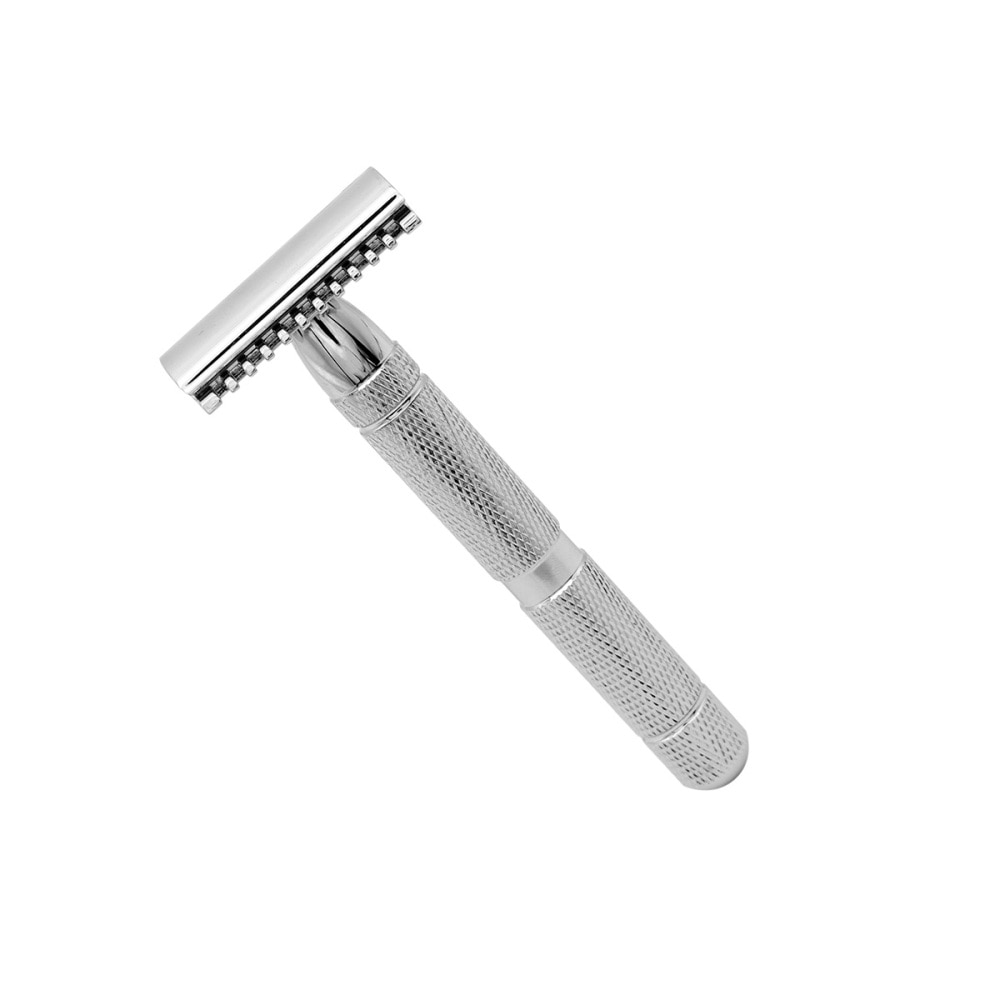 Short Handle Razor Double Edge Mens Shaving Razor Double Edge Safety Razor Stainless Steel Shaving Razor for Men (Pattern 1)