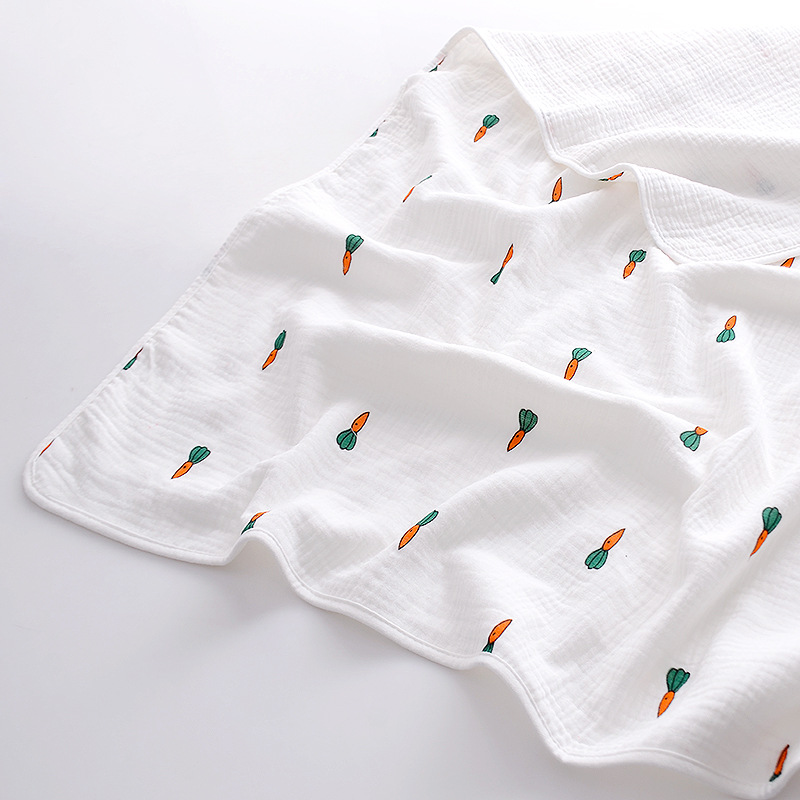 Manta de algodón puro, Toalla de baño para bebé, de cuatro capas gasa, suave manta transpirable para niños, manta fresca para el verano 105x105cm: 02