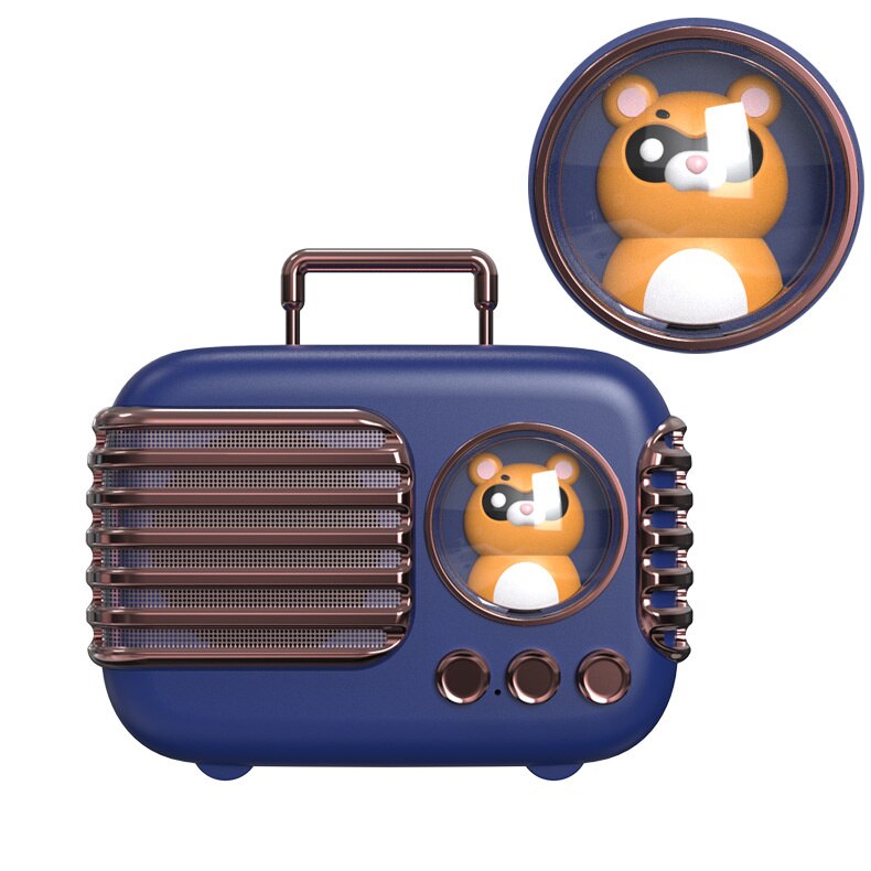 Leuke Bluetooth Speaker Mini Draadloze Mini Stereo Outdoor Draagbare Kaart Subwoofer Meisje: Blue Raccoon