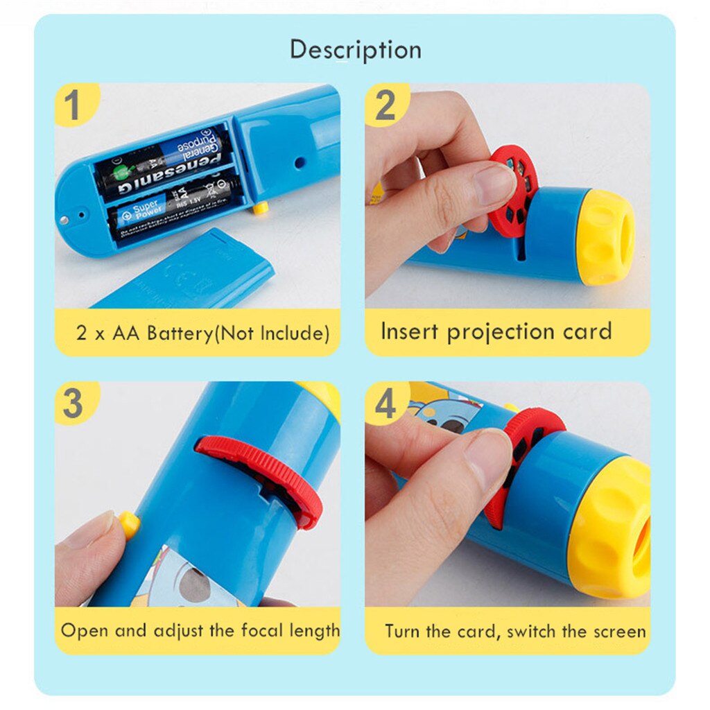Kinderen Patroon Projector Cartoon Mini Lichtgevende Speelgoed Puzzel Vroege Onderwijs Baby Slapen Licht Ster Licht Kinderen Speelgoed
