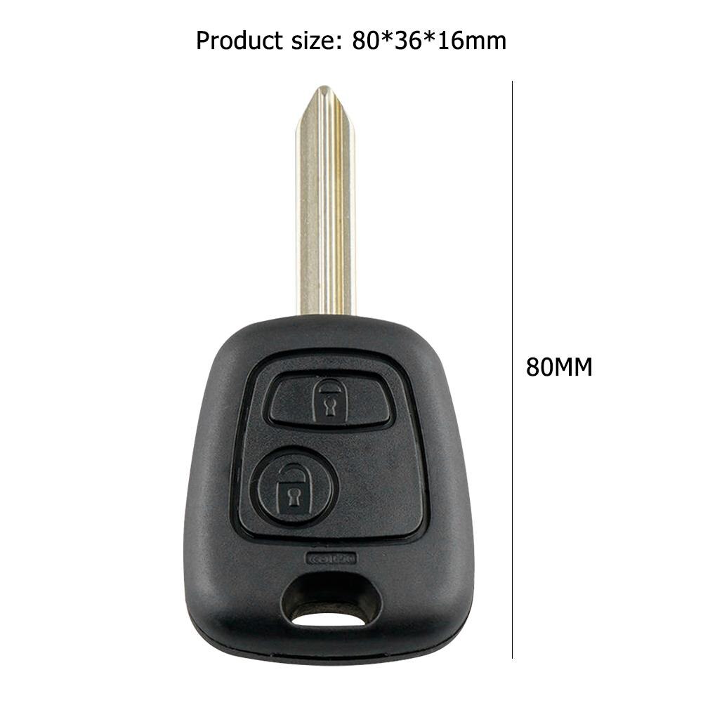 Repairment Key 2 Buttons Remote Car Key Fob Case Blank Key Shell for Citroen Saxo Berlingo Replace Broken Buttons
