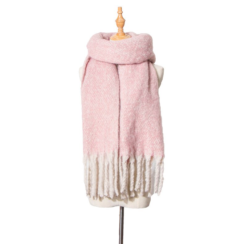 Gros sable gland pince fleur couleur correspondant écharpe châle épaississement écharpe écharpe femmes hiver Sjaals Voor Dames femmes écharpe: 8