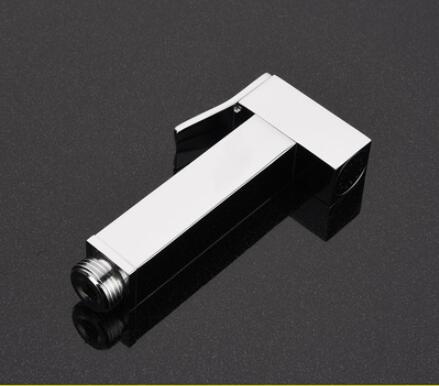 Hand held Toilet Bidet Sprayer set Kit Solid Brass Hand Bidet faucet for Bathroom hand sprayer shower head Square: white