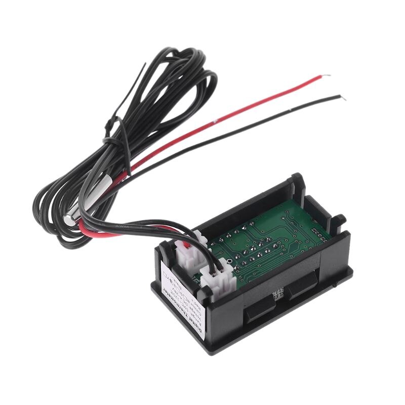 12V/24V Led Display Auto Voltage &amp; Water Temperatuurmeter Voltmeter Thermometer