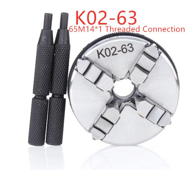 Mini K02-63/K01-63 4 Jaw Chuck Hand tight Chuck Connecting rod Motor Shaft Beads Machine Woodworking Small Chuck: Gold