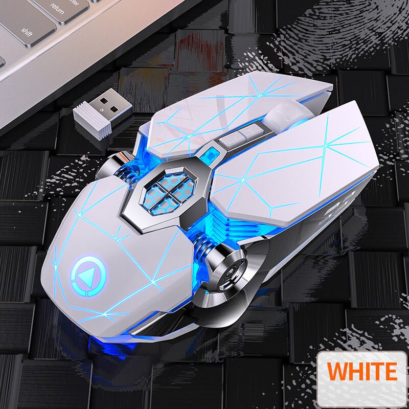 Wireless Gaming Mouse LED Backlit Rechargeable Mouse Silent Ergonomic Optical Mouse 2.4G USB 1600Dpi For Gaming Laptop