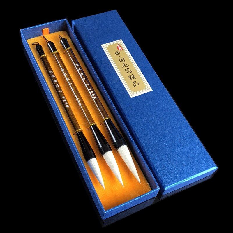 Elegante Wollen Haar Borstel Pen Set Chinese Kalligrafie Borstel Pen voor Schrijven Regelmatige en Officiële Script Chinese Schilderij Borstels