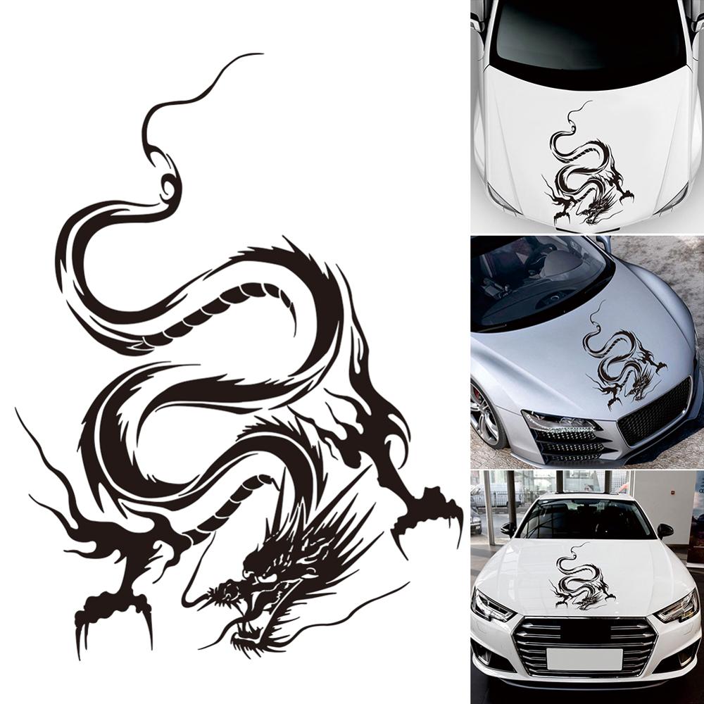 Universal Car Body Sticker Hood Dragon Pattern Waterproof Graphic Decal 48x35.5cm (Approx.) Fit for Most Cars carro CSV