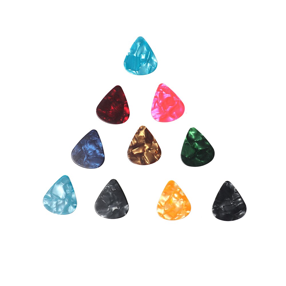 30Pcs Celluloid Picks Guitar Picks Acoustic Electric Plectrums Celluloid 0.46mm 0.71mm 0.96mm Assorted Guitars Accessories