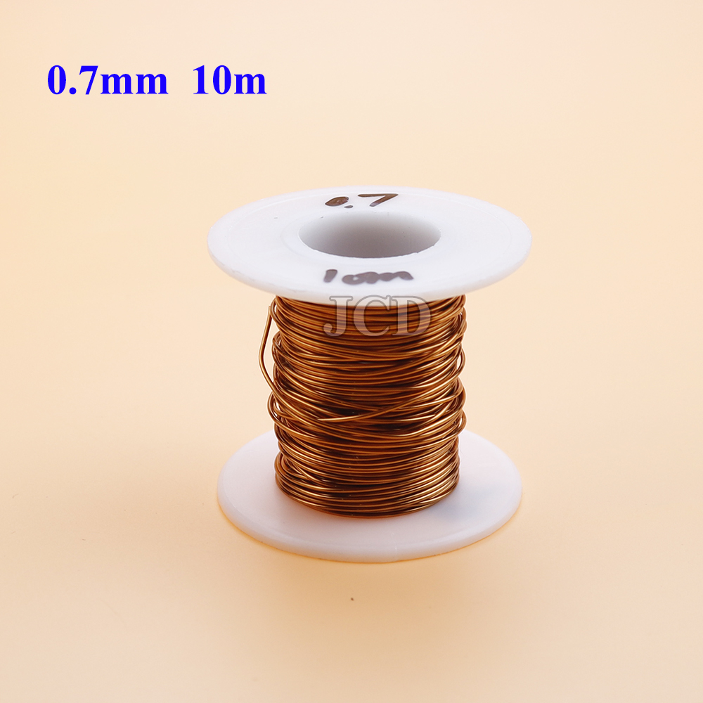 10m/50m/100m enameled copper wire enameled wire electromagnetic coil winding wire manufacturing electromagnet copper wire: Orange