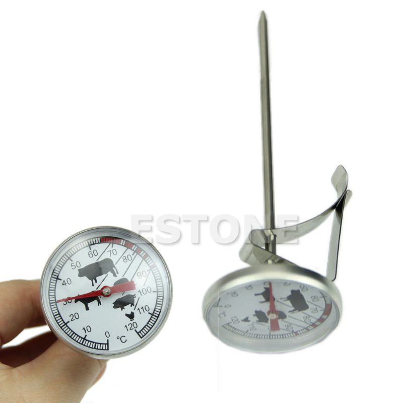 1PCS Stainless Steel Instant Read Probe Thermometer BBQ Food Cooking Meat Gauge Household thermometer
