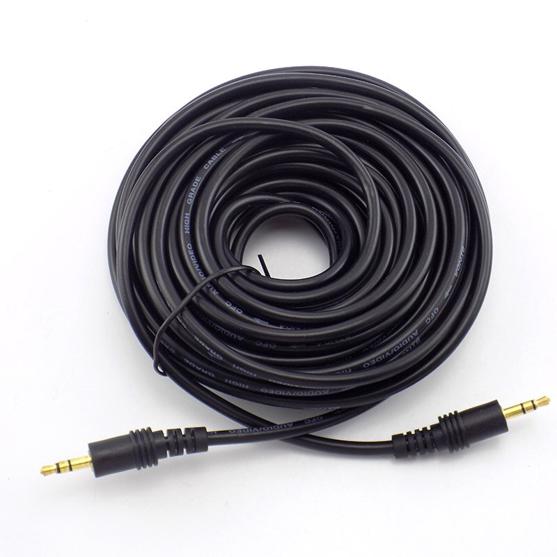 10M 15M 20M 3.5mm Stereo Male to Male Jack Male to Female Audio Aux cable Extension Cable Cord for Computer Laptop MP3/MP4