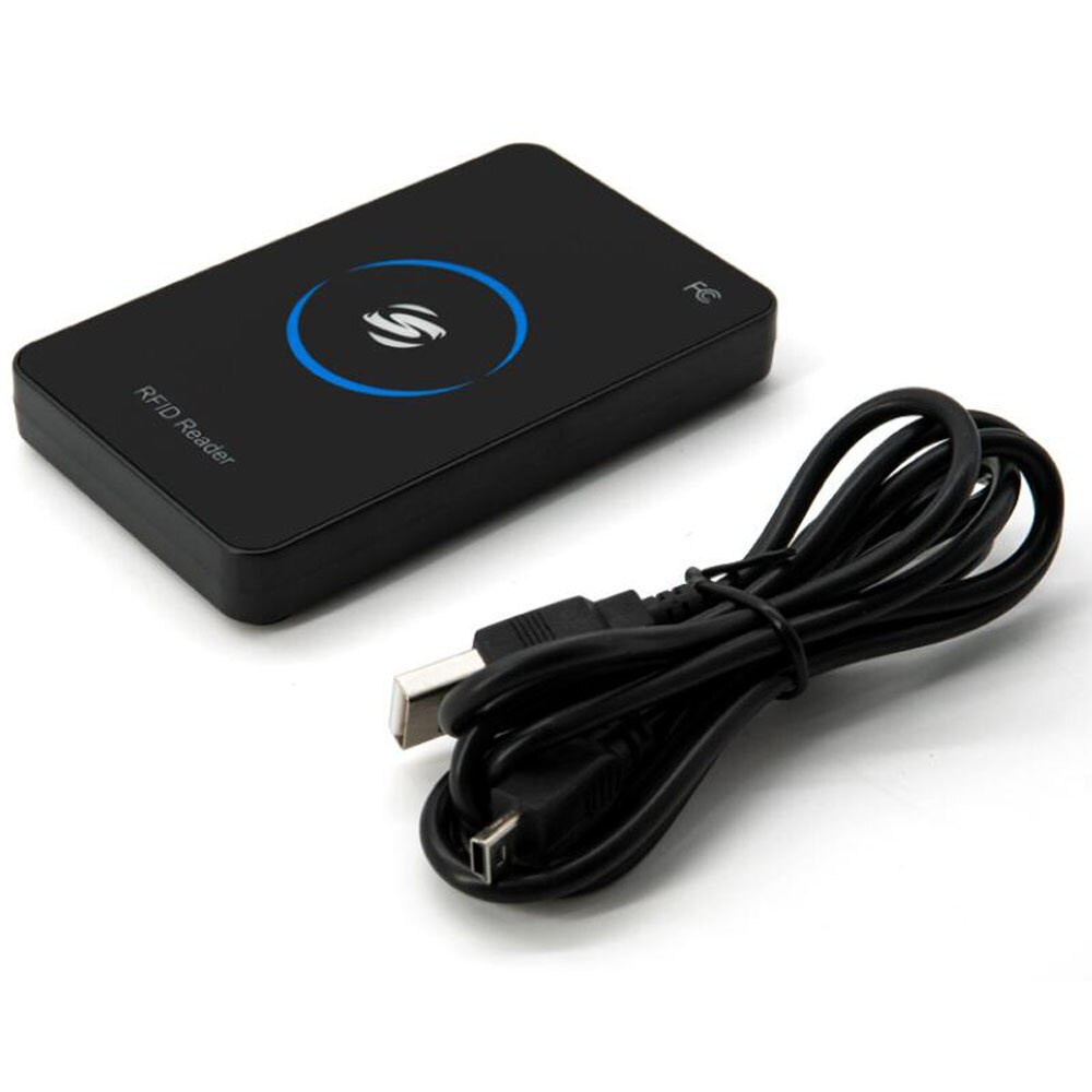 Lector de tarjetas con Sensor de proximidad para sistema de Control de acceso, material de panel acrílico, 125Khz, 13,56 Mhz, RFID, EM4100, USB