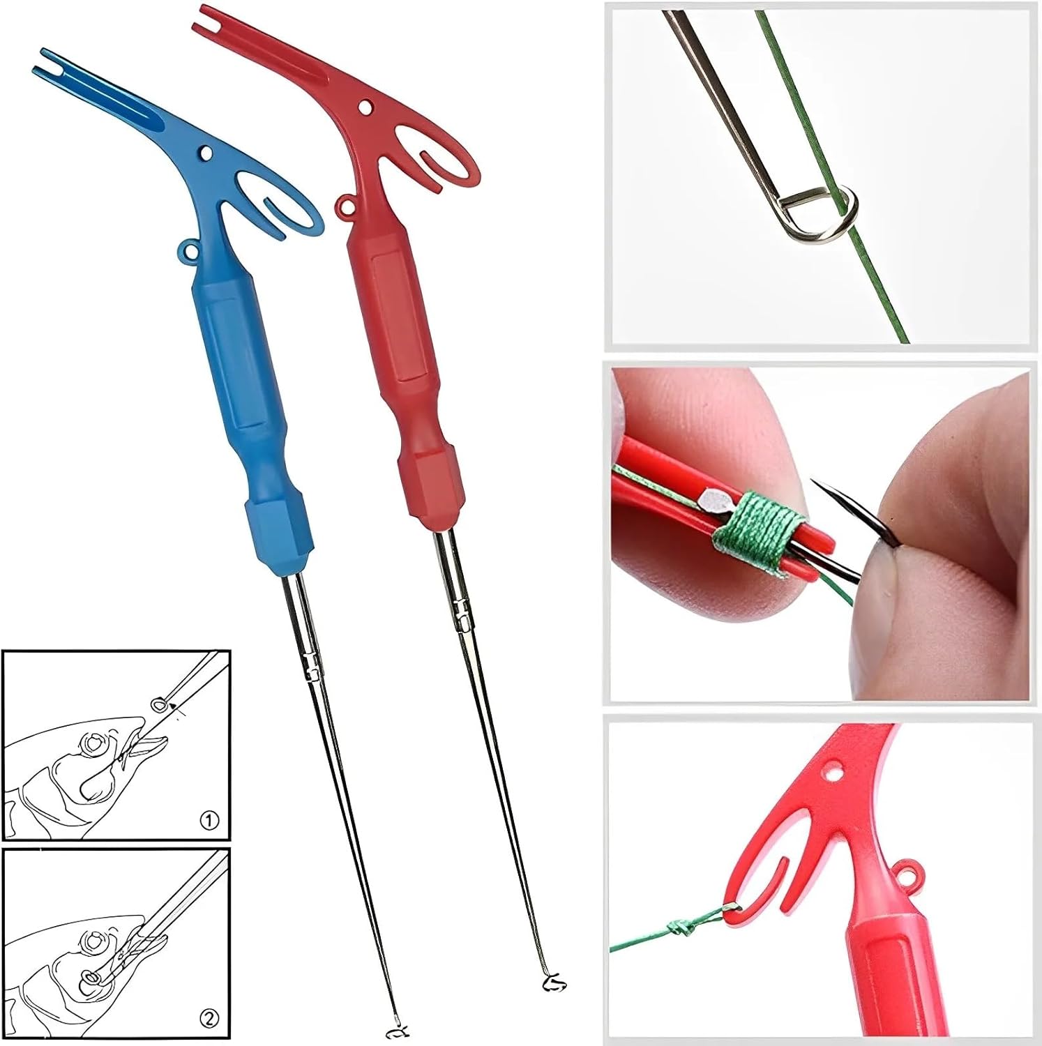 Separador de anzuelos de pesca multifuncional 3 en 1, herramientas para atar nudos, aparejo, Extractor de seguridad, herramientas para atar nudos