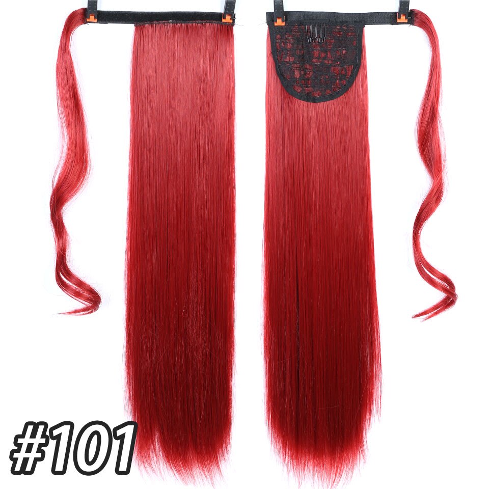 24 Inches Long wavy hair Clip In Hair Tail False Hair Ponytail Hairpiece With Hairpins Synthetic Hair Pony Tail Hair Extension: 0020-101 / 24inches