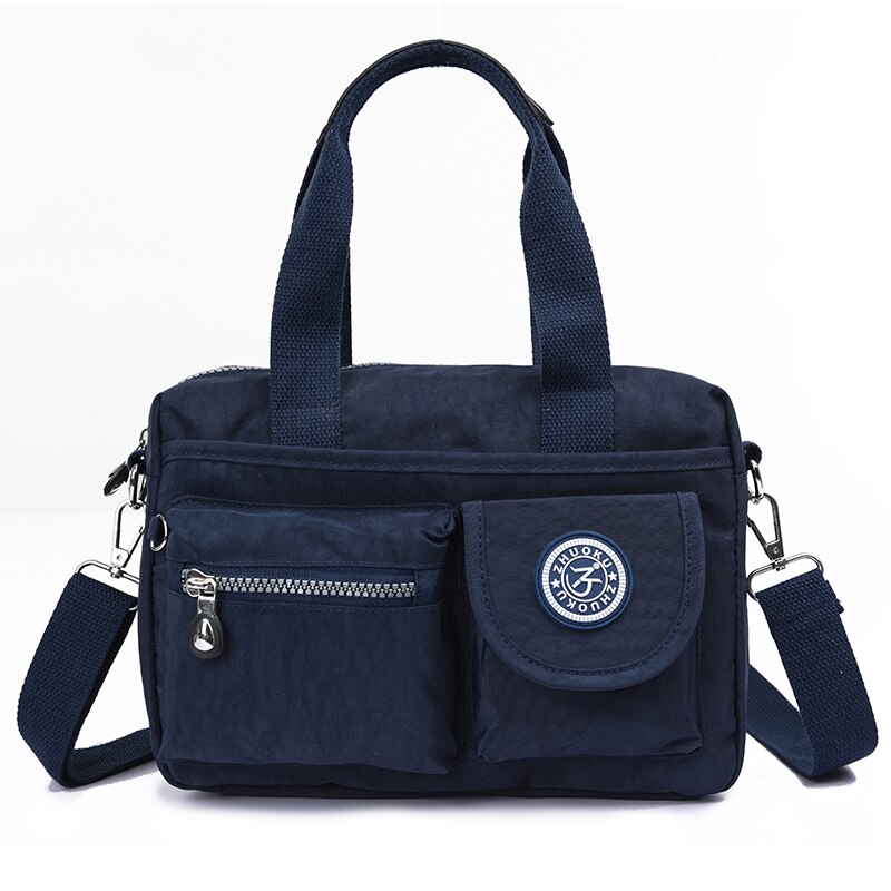Bolsa de ombro feminina, bolsa casual feita em nylon de marca famosa, estilo carteiro, bolsa de mão e de ombro para mulheres feminina: Navy blue