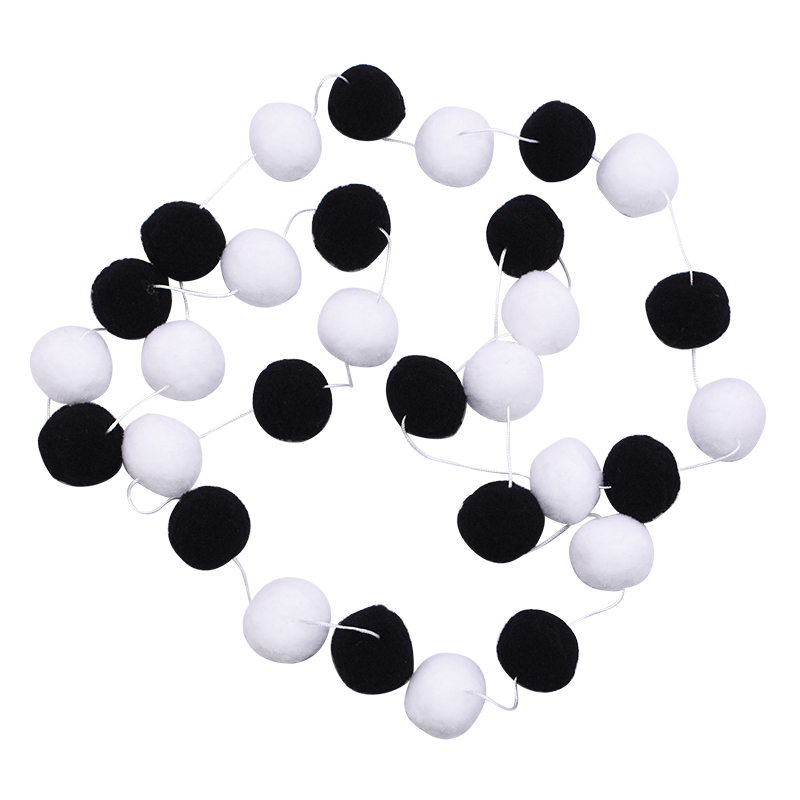 Guirlande murale avec pompon de 3cm 2.5M, décoration murale de 3cm, suspendue de Style nordique, pour chambre de bébé ou chambre d'enfant, pour la maison, de mariage: B11