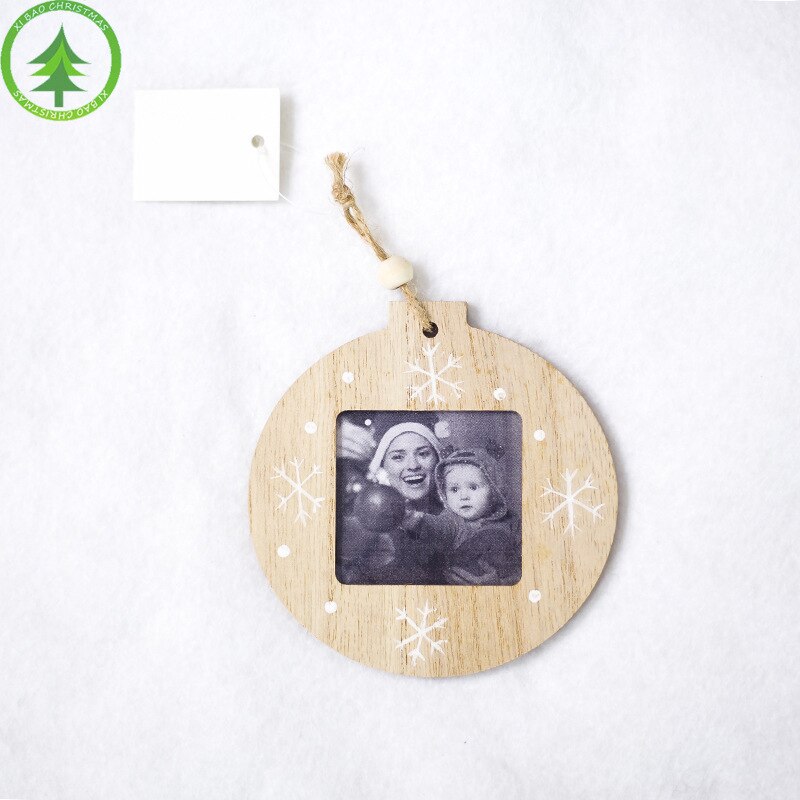 Innovative Christmas Decorations DIY Wooden Hanging Frames Christmas Pendant Modern Photo Frames Christmas