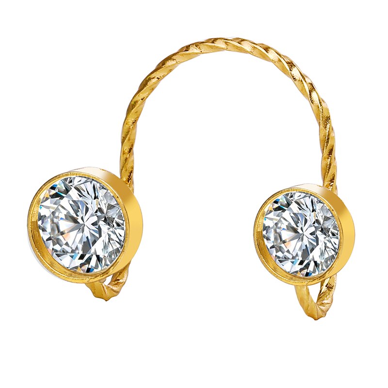 17KM Minimalistischen Gold Metall Geometrische Kreis C bilden Band Ohrringe Für Frauen modisch Hochzeit Runde Ohrringe Schmuck