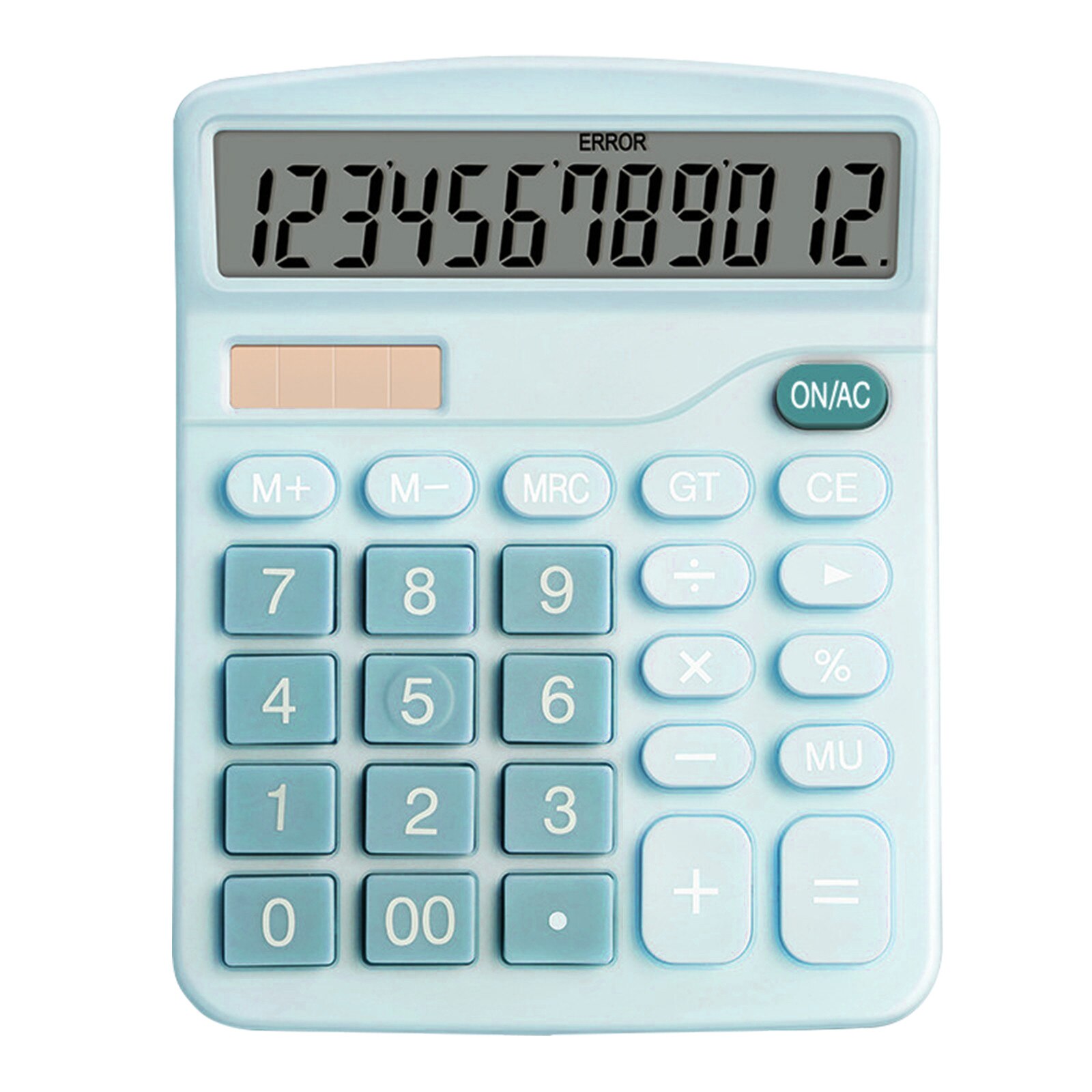 Digitale Wetenschappelijke Rekenmachine 12 Digit Desktop Basic Calculato Dual-Power Met Grote Lcd Display Voor Shool Bedrijf Pk Bu: Blauw