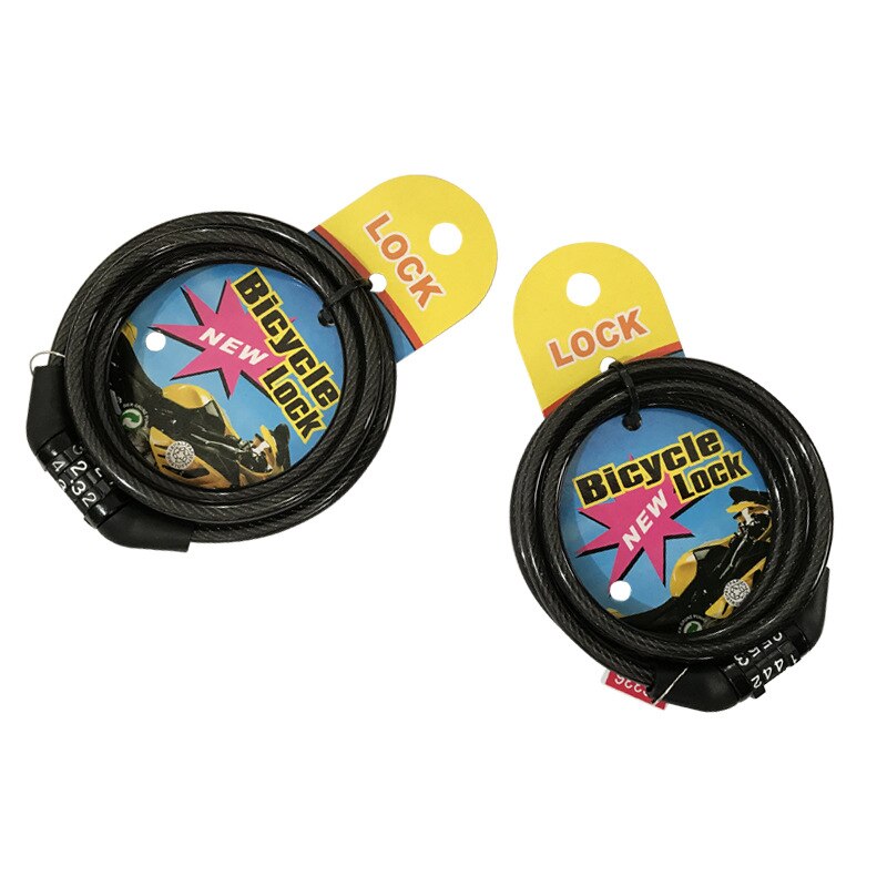 portable Road Bicycle Locks password lock 4-digit bicycle mountain bike password wire lock burglar lock 4-digit password lock